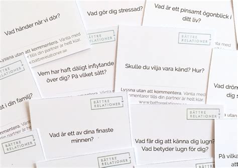 Jobbiga frågor till partner